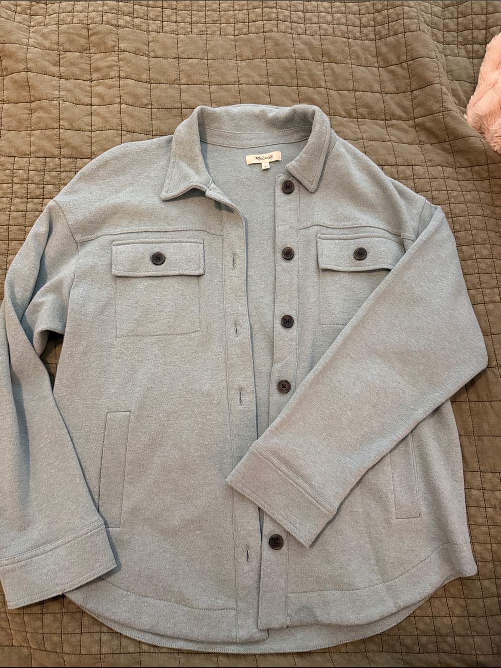 Madewell Light Blue womens Button-Front Shacket